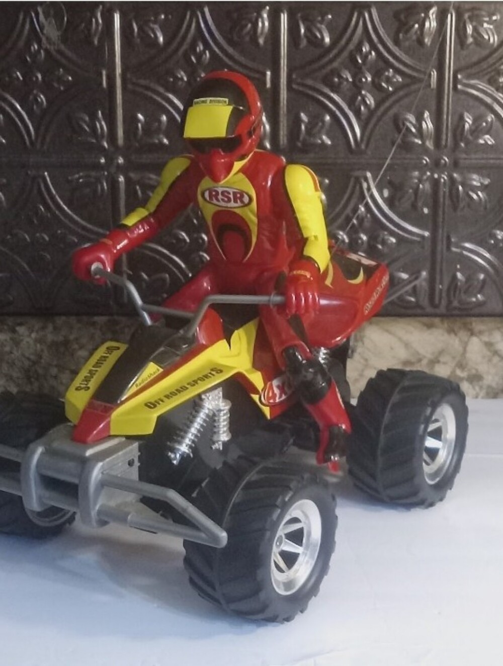 Vintage RadioShack Road Rustler R/C ATV Quad Bike with No Control Pre-owned.